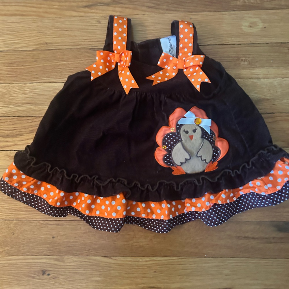 Baby girl Thanksgiving dress.  Worn once.  Size 3 months.